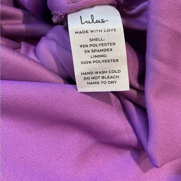 NWT Lulus Fabulous Forever Purple One-Shoulder Cutout Tulip Midi Dress - Picture 6 of 8